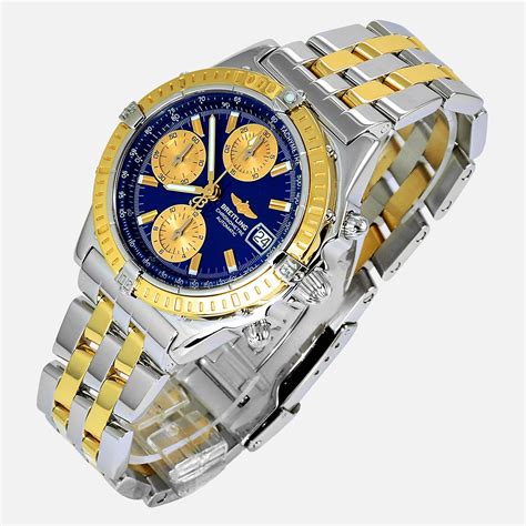 breitling chronomat blue gold|breitling chronomat 18k gold.